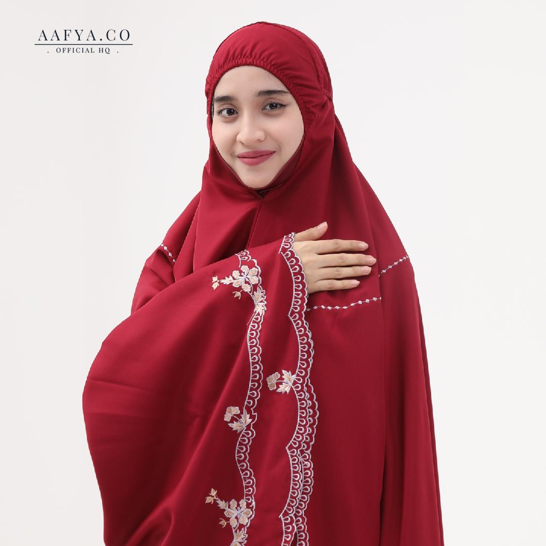 TELEKUNG COTTON SULAM BUNGA SATIRAH by AAFYACO telekung sulam