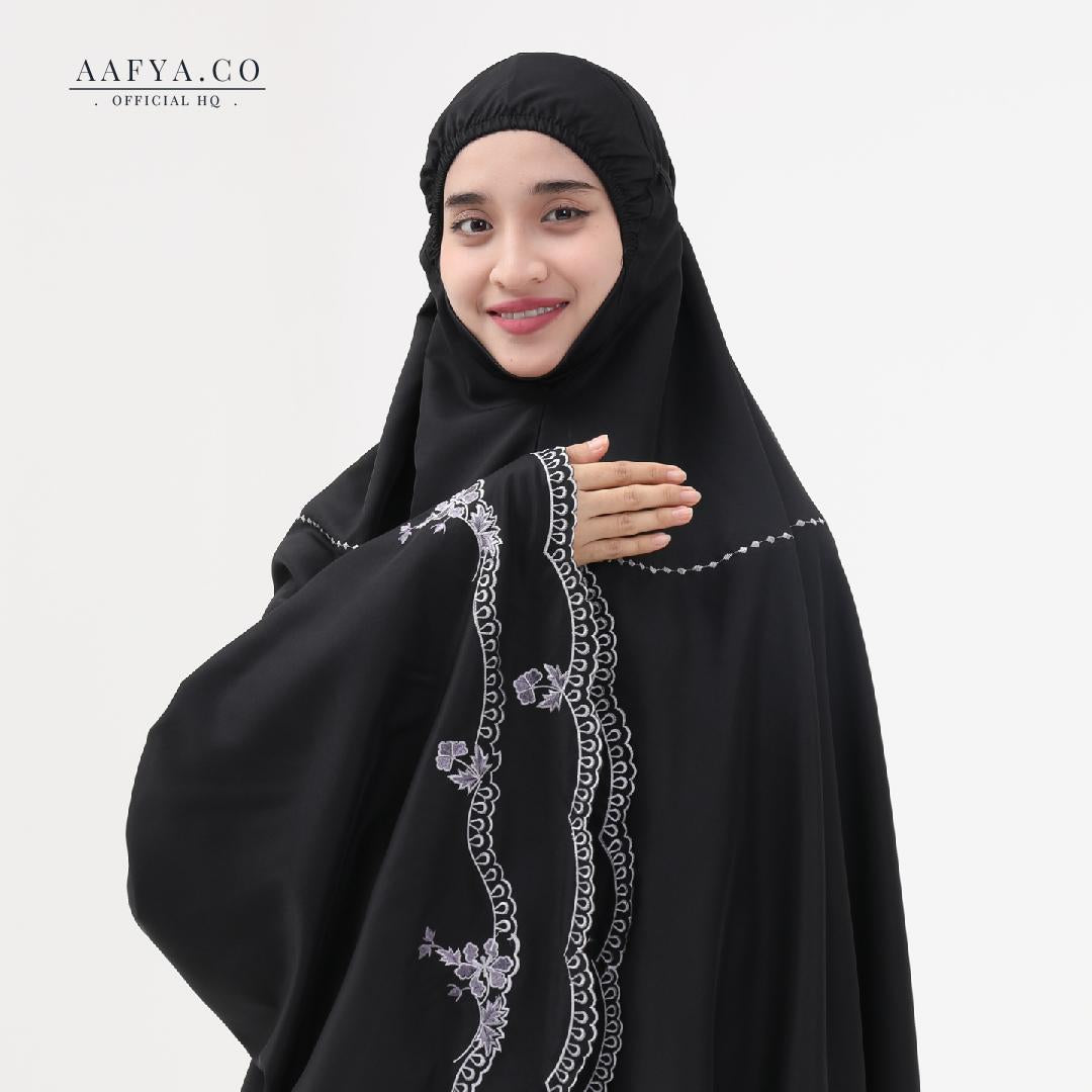 TELEKUNG COTTON SULAM BUNGA SATIRAH by AAFYACO telekung sulam