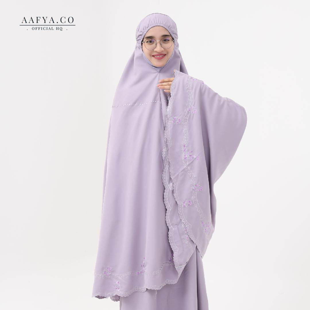 TELEKUNG COTTON SULAM BUNGA SATIRAH by AAFYACO telekung sulam