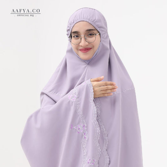 TELEKUNG COTTON SULAM BUNGA SATIRAH by AAFYACO telekung  sulam