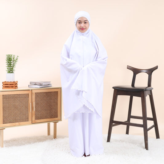 Telekung Sulam Plain D'Sarra